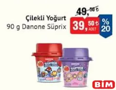 DANONE SÜPRİX ÇİLEKLİ YOĞURT 90 G fiyat ve kampanya bilgisi